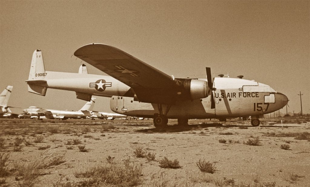 Boneyard Files: Fairchild C-119 Flying Boxcar - The Final Drop Zone in the Desert Sand 16 0 90157 C 119 USAF DM 1280