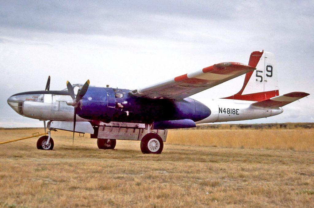 Douglas A-26C Invader 44-35371/N4818E while in service with Lynch Air Tankers (AirHistory.net by Geoff Goodall)