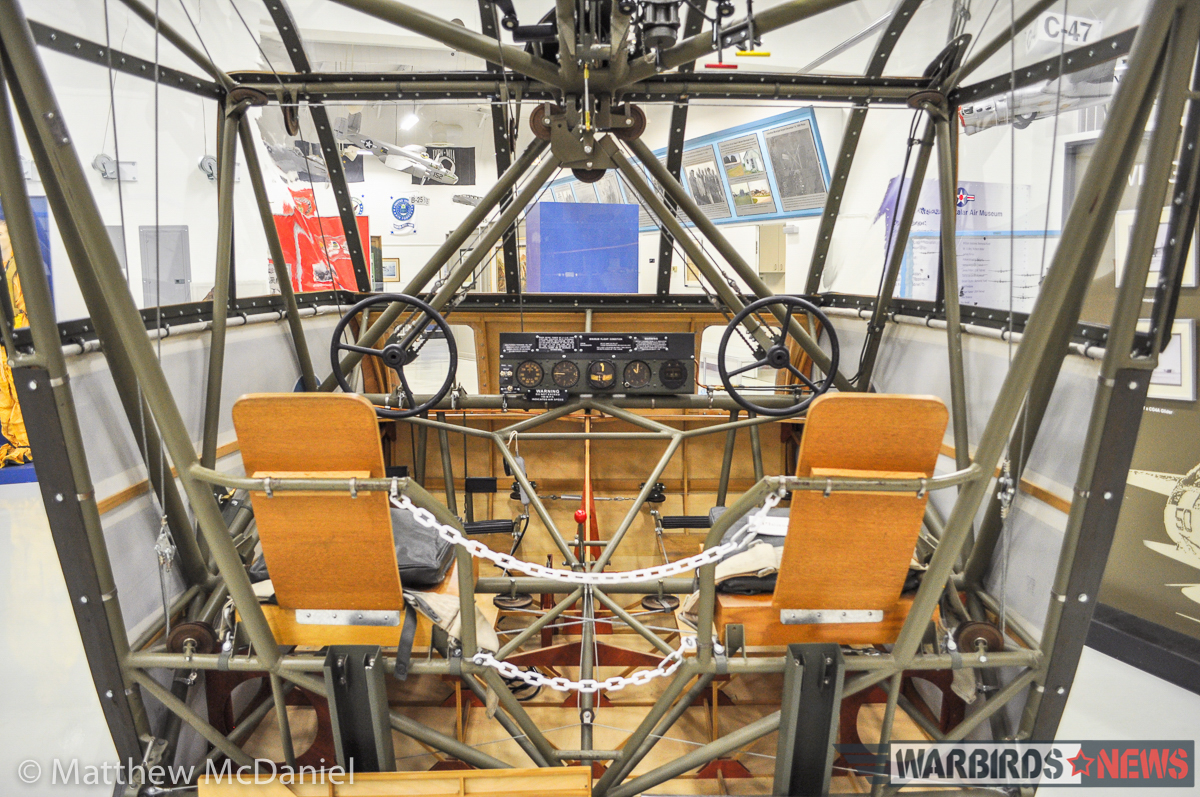 A view inside the Waco CG-4A nose/cockpit section on display at the Atterbury-Bakalar Air Museum, Columbus, IN. (Photo by Matthew McDaniel)