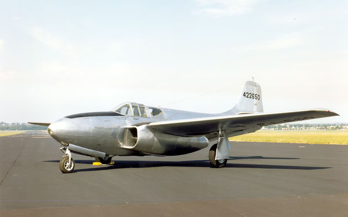 DAYTON, Ohio -- Bell P-59B Airacomet at the National Museum of the United States Air Force. (U.S. Air Force photo) 