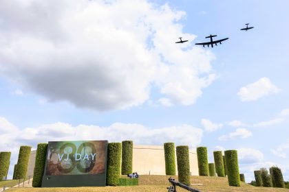 1. VJ 80 BBMF LHS over National Arboretum 15 Aug 2025 CC
