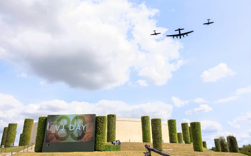 1. VJ 80 BBMF LHS over National Arboretum 15 Aug 2025 CC