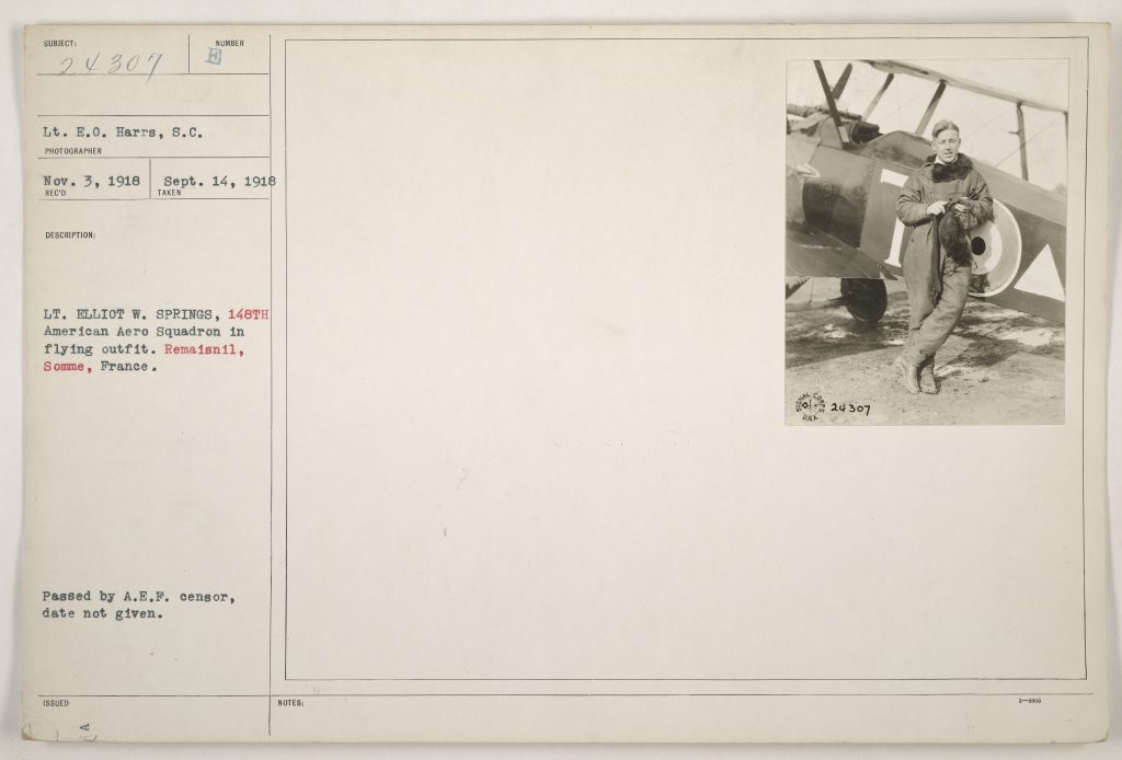 Aces: Elliott White Springs - The War Commander Who Flew For The Nation 12 111 sc 24307 nara 55208221