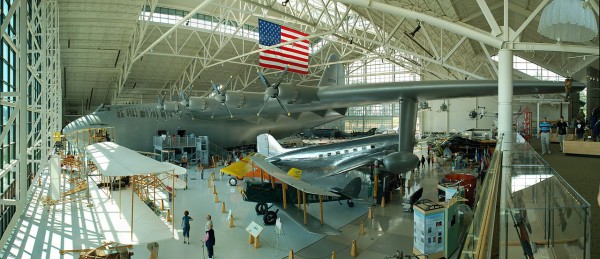 90° panorama of the Hughes H-4 Hercules as currently seen in the Evergreen Aviation & Space Museum. Photo by Gregg M. Erickson