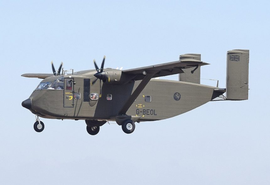 1280px Short Skyvan SC.7 G BEOL arrives at RIAT Fairford 12July2018 arp 1