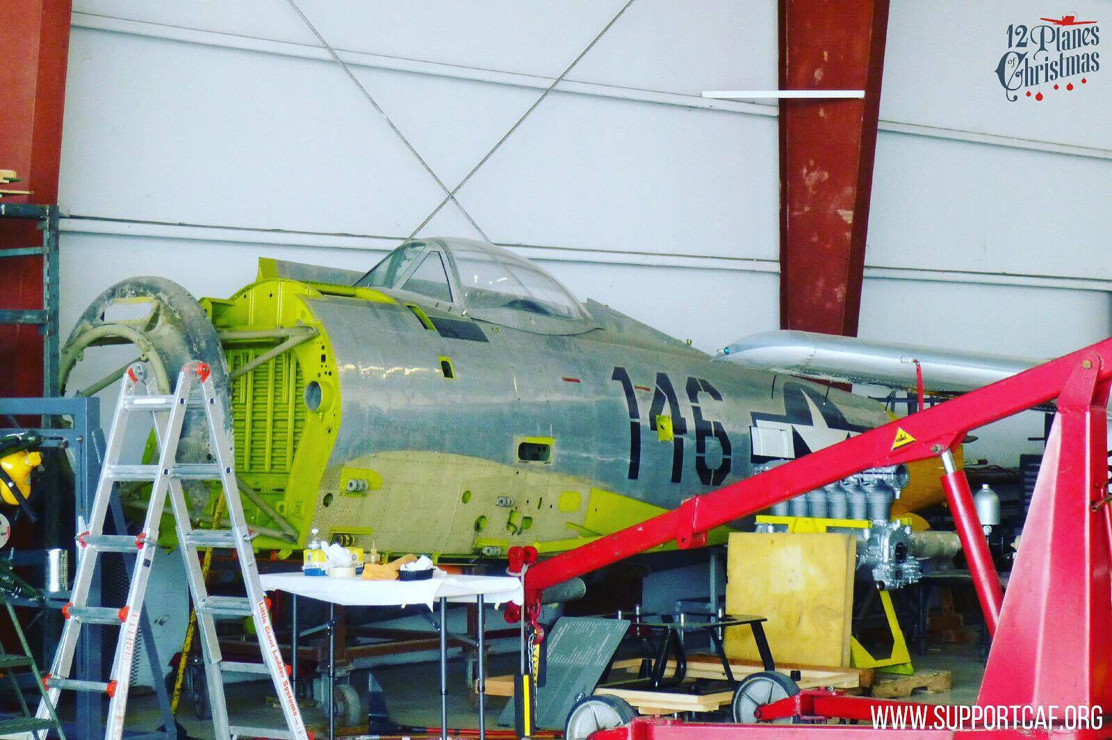 The CAF's F-47N during restoration. (photo via CAF)