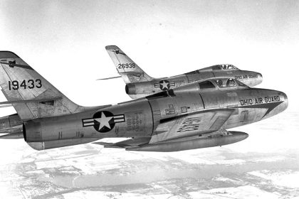 164th Tactical Fighter Squadron Two F 84F Thunderstreaks