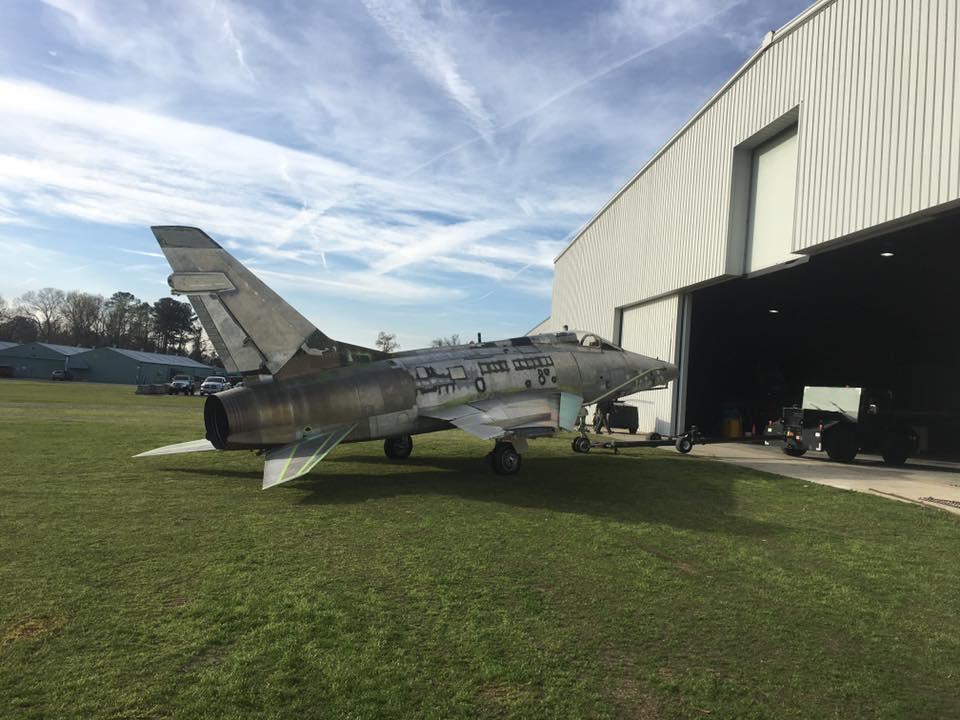 Leaving the workshop for the first time as a more or less fully restored aircraft. (photo by Aaron Robinson)