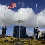 180503 F CJ989 003.Monument Dedication Honors Gen. Andrews and Crew Members of the B 24 Liberator “Hot Stuff”