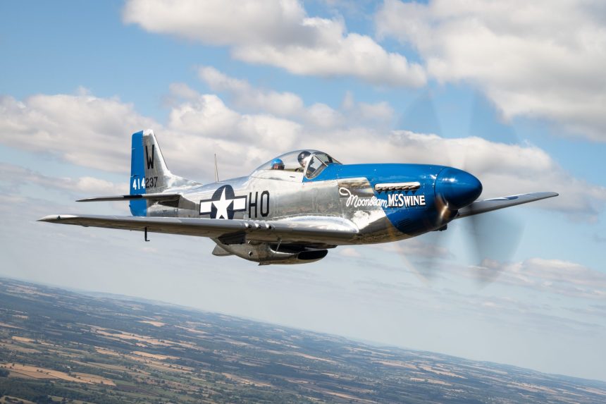 1944 P 51 Mustang ‘Moonbeam McSwine joins the Biggin Hill fleet passengers flights