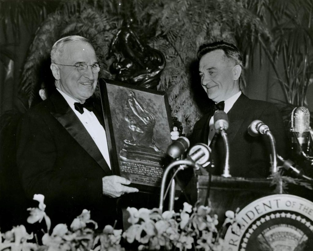 Pioneers of Aeronautical Engineering: John Stack - The Man Behind the Sound Barrier 10 1951CollierTrophy Truman n John Stack