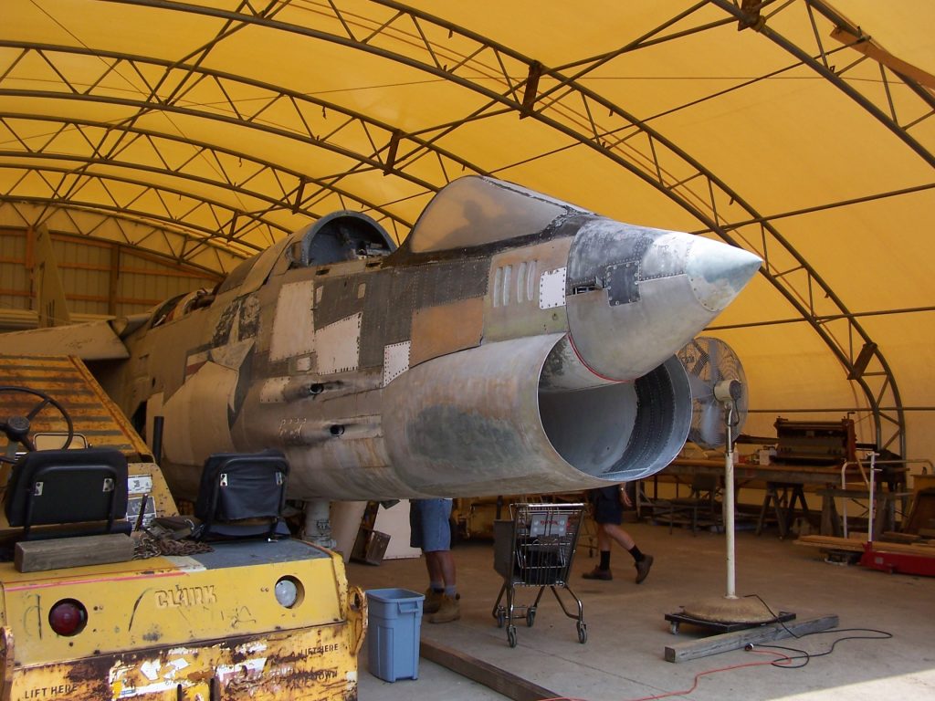Wings of Freedom Aviation Museum Volunteers Near Completion of an F-8 Crusader Restoration 10 2007 F 8 Crusader Restoration 5