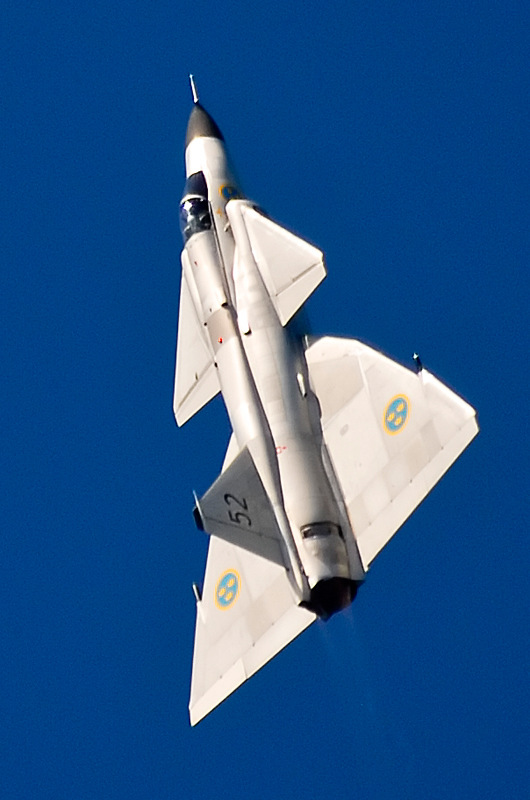Saab Viggen going up! (Image Credit: Ken Bishop -Jersey International Air Display)