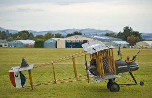 The world's only airworthy example of  F.E.2b on its first public outing. Built from a mix of original components (notably the engine and prop) and modern replicas using authentic materials and the original plans.