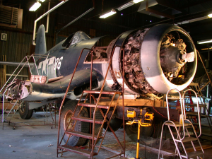 CASC's Goodyear FG-1D Corsair early-on in the restoration process.