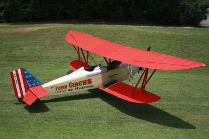 Olivers Flying Circus, a 1929 New Standard D-25 Biplane now taking on passengers at Sun 'N Fun.
