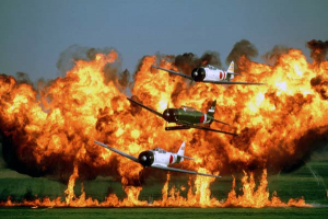 Perhaps one of the most compelling acts of the air show circuit, Tora! Tora! Tora! is an intense recreation of the attack on Pearl Harbor. (image credit: CAF Tora! Tora! Tora!)