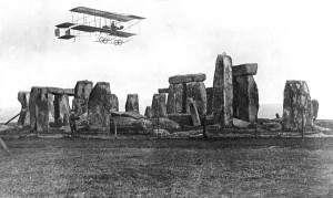 Bristol Boxkite overflies Stonehenge (Image Credit: RAF Museum)