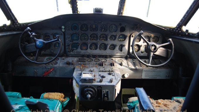Grumman HU-16 Albatross 15-14 Cockpit was dirty, but remarkably complete. (Image Credit: Claudio Toselli) 