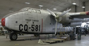 National Museum of the U.S. Air Force's movie-starring Fairchild C-82 Packet, presently undergoing restoration.