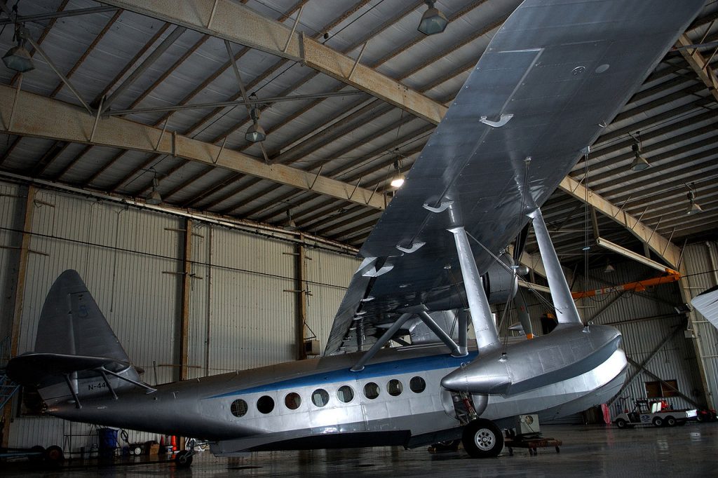 Sikorsky S-43 N440 at Brazoria County Airport in Texas, where it has been hangared since 1988. (Image Credit: Karen Nutini)