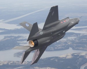 Improvements in materials and computer-aided design allows the F-35 stealthy characteristics in an more aerodynamically conventional shape than it's forebears (Image Credit: Lockheed Martin)