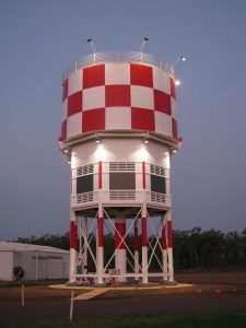 Restored water/control tower from 1940 served RAAF Darwin until 1958 (Image Credit: AAHC)