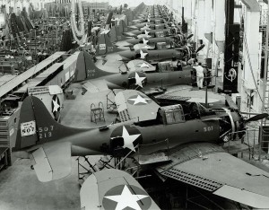 Douglas's SBD Dauntless Production in El Segundo in 1943 (Image Credit: US Navy)