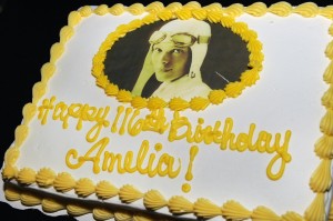 Cake served to guests in celebration of what would have been Amelia's 116th Birthday. (Image Credit: Pacific Aviation Museum)