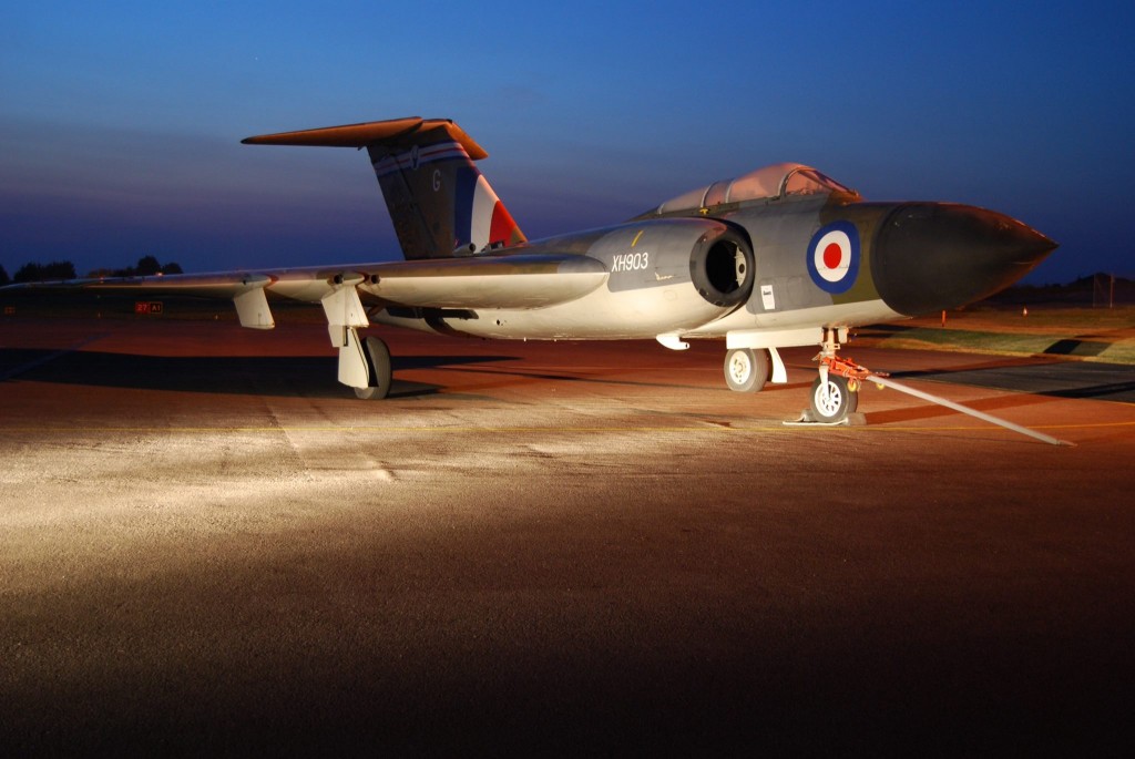 Gloster Javelin on loan from the RAF Museum shortly before its move indoors (Image Credit: Jet Age Museum)