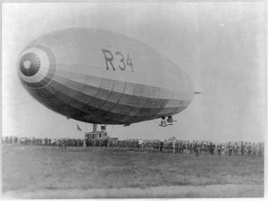 Royal Air Force R34 Airship lands at Mineola, July 6, 1919