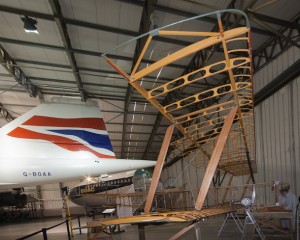 Trial assembly of the Strutter in the museum's Hangar 4. (Image Credit: APSS)