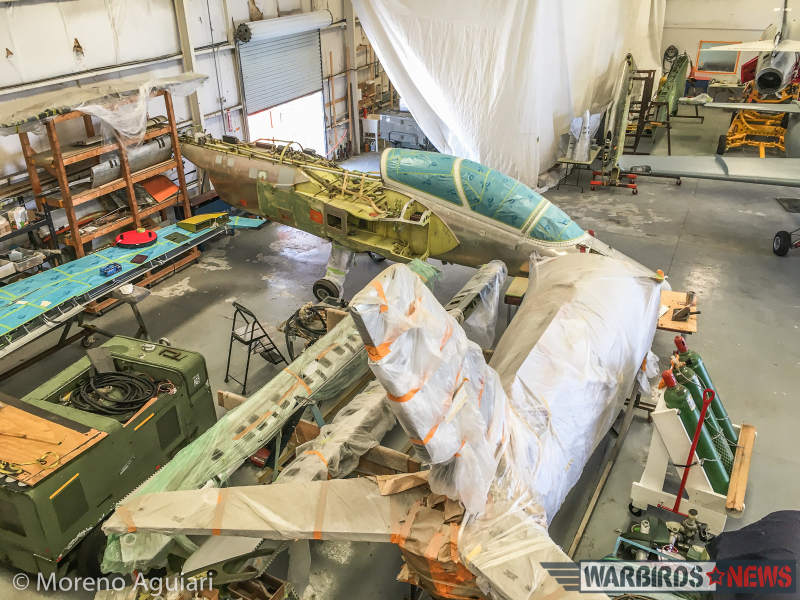 S.211 airframes awaiting rebuild at Classic Fighters of America. (photo by Moreno Aguiari)