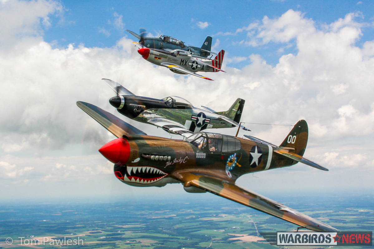 The Jacky C with Mustangs and Avenger to her rear. (Photo by Tom Pawlesh)