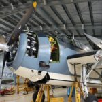 Another crowd favourite, the Grumman TBM-3E Avenger "Plonky", getting near the end of some major engineering work in time for Wanaka. [Photo via Warbirds Over Wanaka]