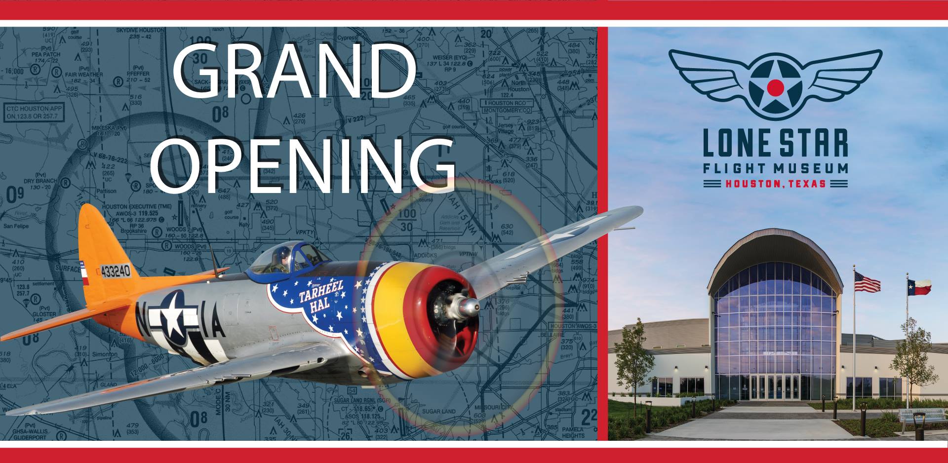 The grand opening of the Lone Star Flight Museum will take place on September 2nd! (photo via LSFM) 