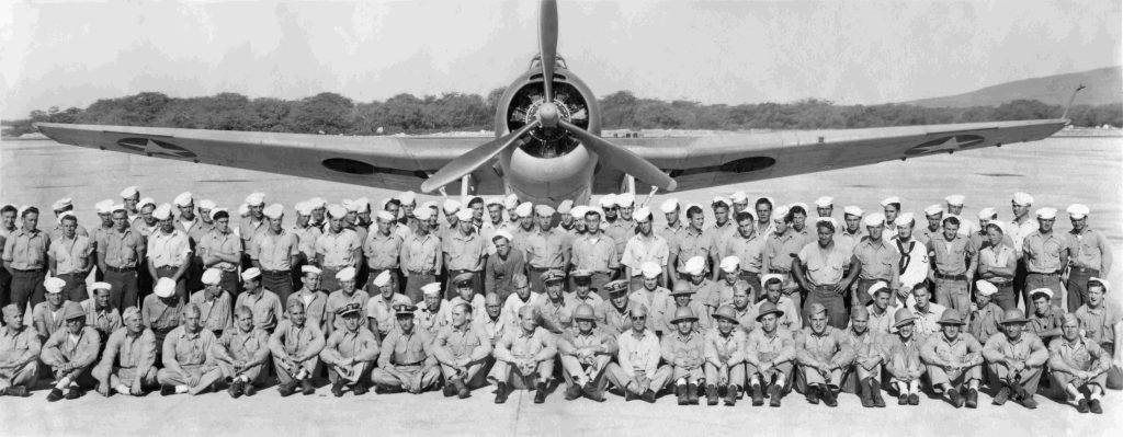 USS Hornet Museum Presents WWII Squadron Scroll to VFA-115 at NAS Lemoore 11 3 VT 11 29Jan1943 TBF Avenger BarbersPoint Hawaii