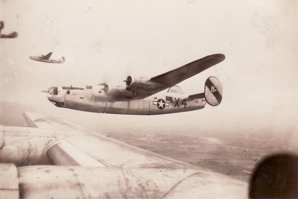 492nd BG Liberators on a mission during WWII (photo via Alex Mena)
