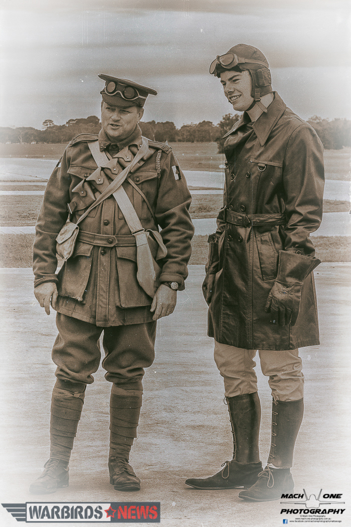 A vintage-style portrait of WWI RAAF personnel shot in the present day. (photo by Matt Savage)
