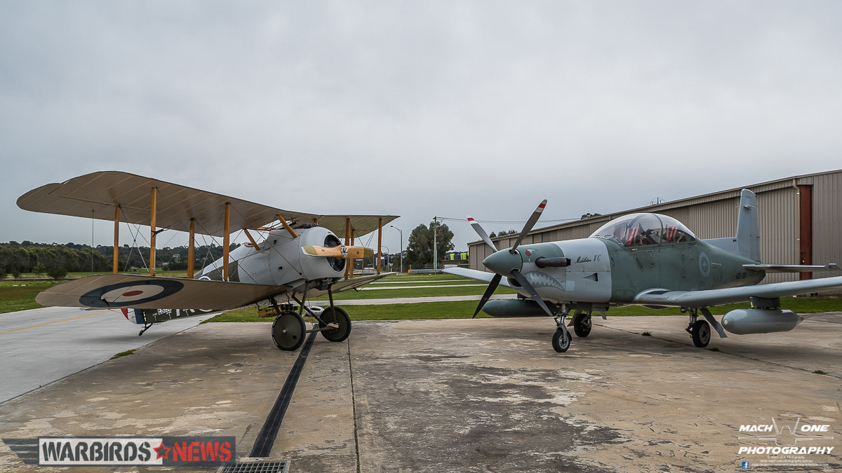 From first to last - the Sopwith Snipe and PC-9. (photo by Matt Savage)
