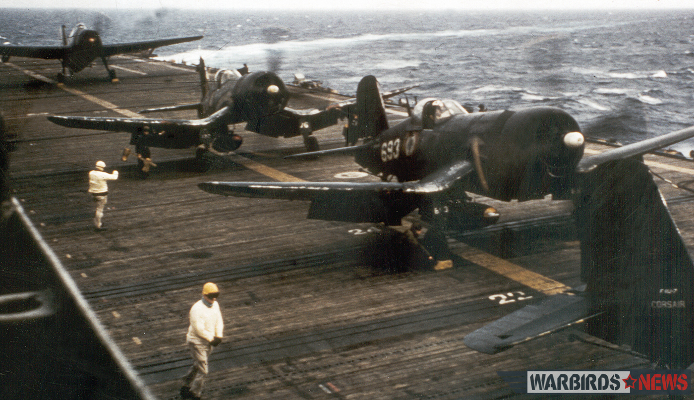 Bu.133693 during her Aeronavale days on the deck of a French aircraft carrier. (photo via Stephen Chapis)