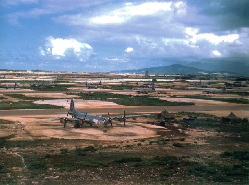 6th Bomb Group Runway D with hardstands south side of D