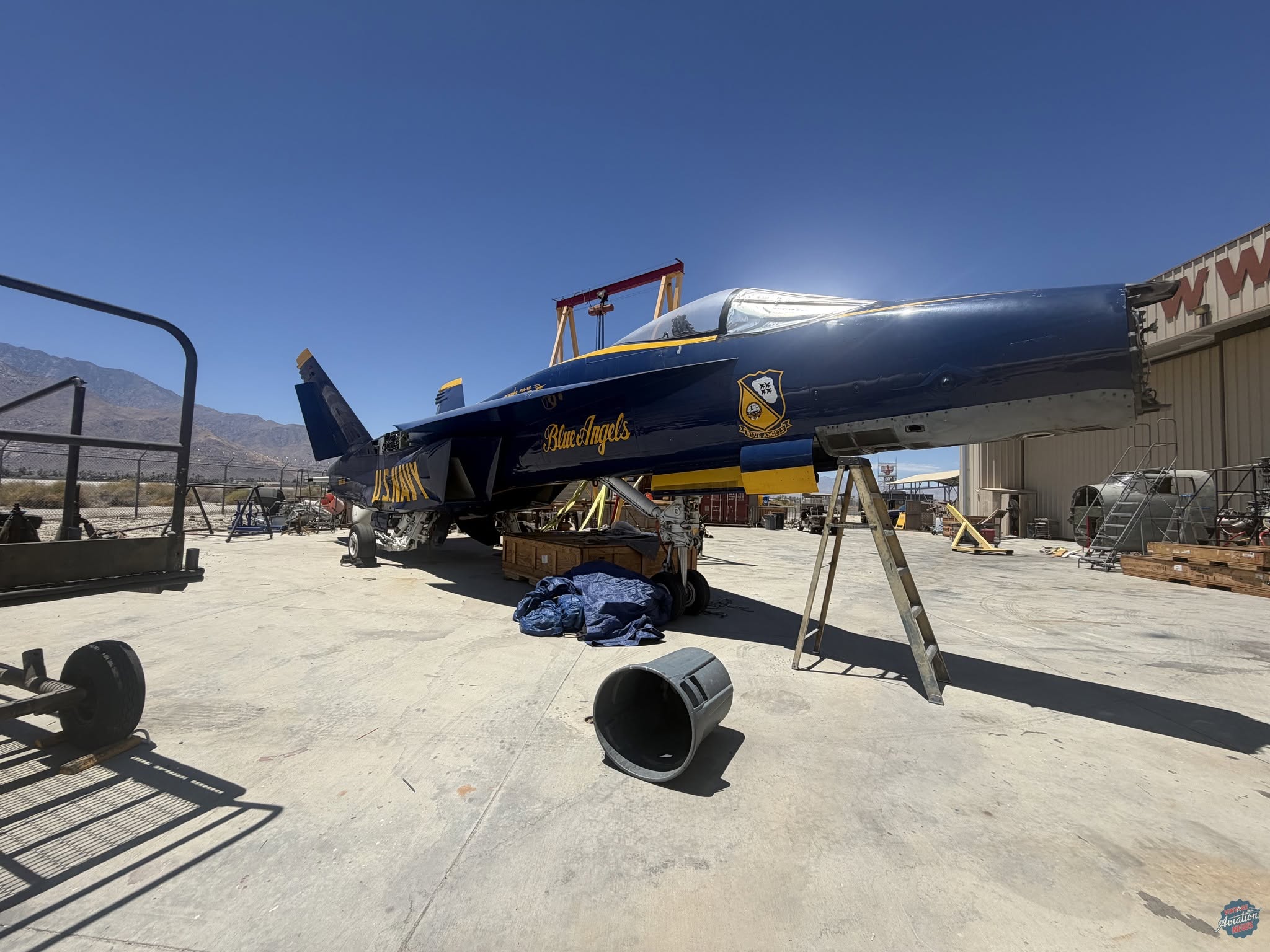 Palm Springs Air Museum Prepares Top Gun: Maverick F/A-18E Super Hornet for Display 14 737467747 1632068978922637 1854125474181068814 n