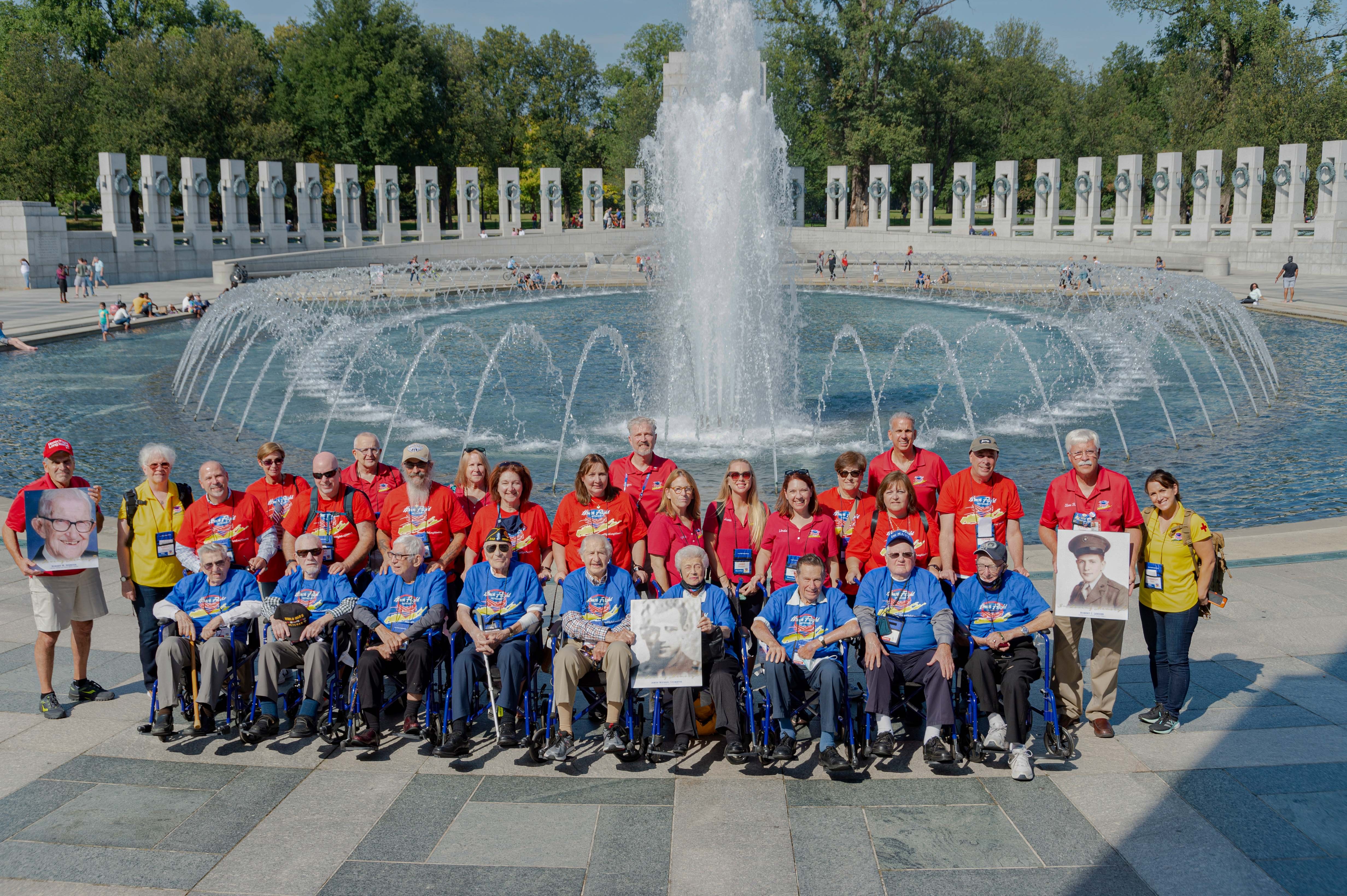 9 Veterans at D.C. WWII Memorial