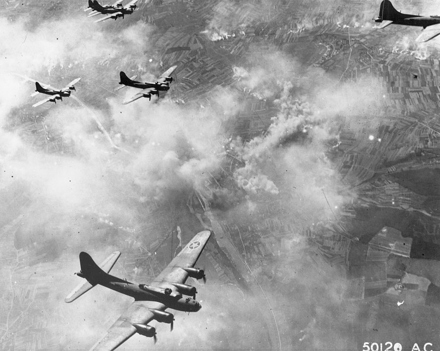 903px B 17F formation over Schweinfurt Germany August 17 1943