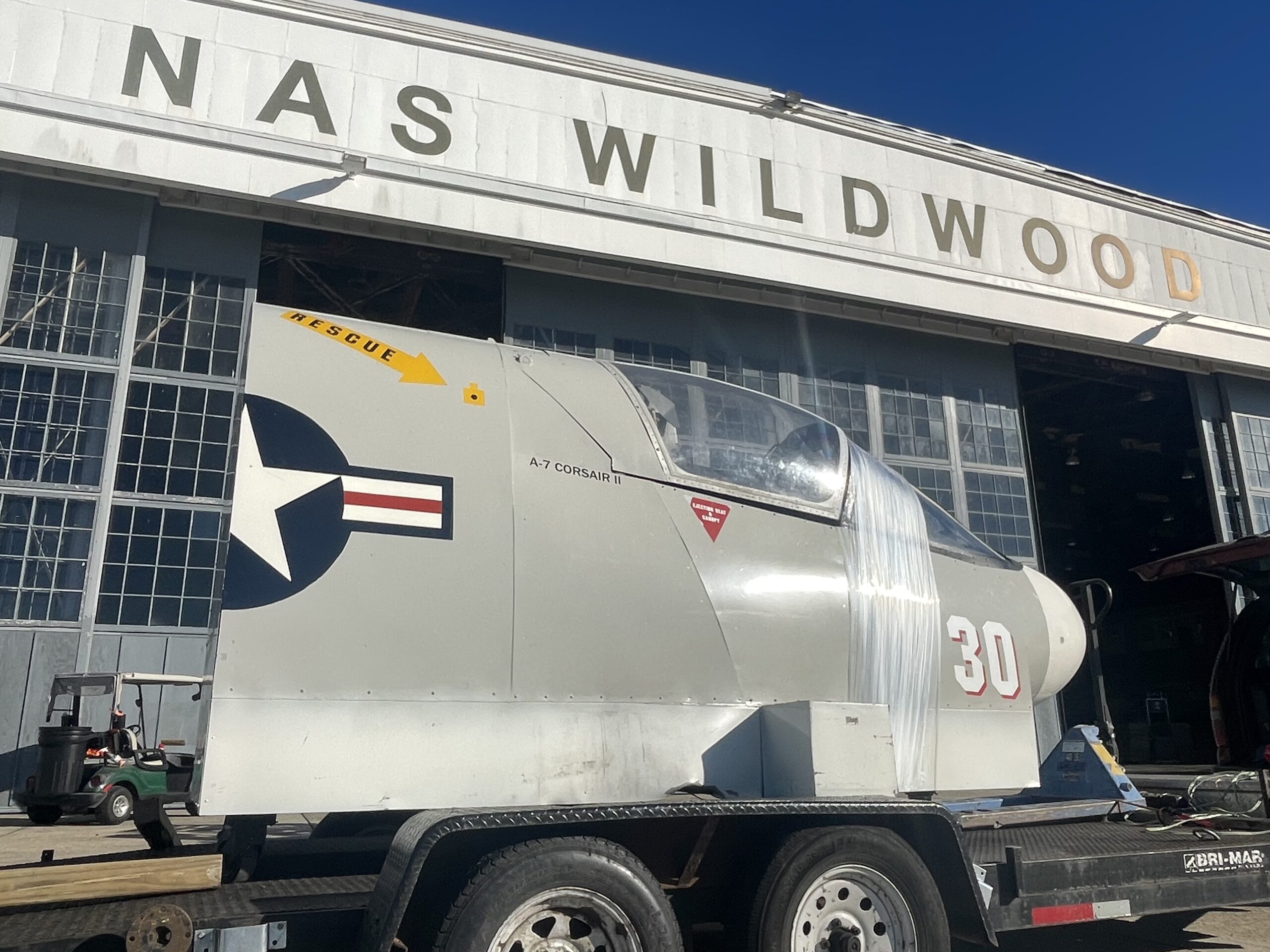 A 7 Corsair II Cockpit Trainer Being Delivered scaled