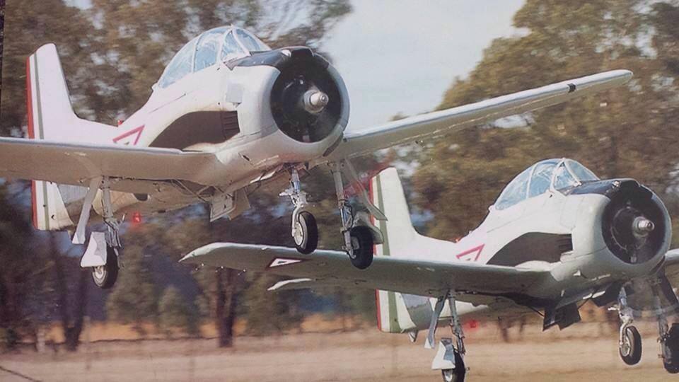 Fuerza Aerea Mexican's North American T 28A Trojan formation flight.  Photo credit: Mexican Military Aviation History