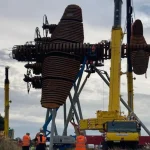 A life size sculpture of a Lancaster bomber has been put up in honour of the RAF crews of World War Two.jpg