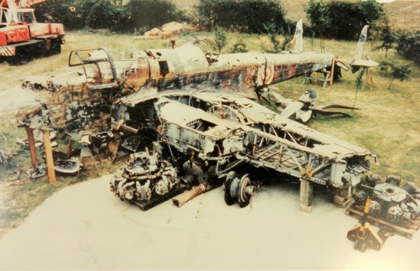 P1344 as she looked when laid out by Jeet Mahal for inspection by the RAF Museum in 1992. (photo via RAF Museum)