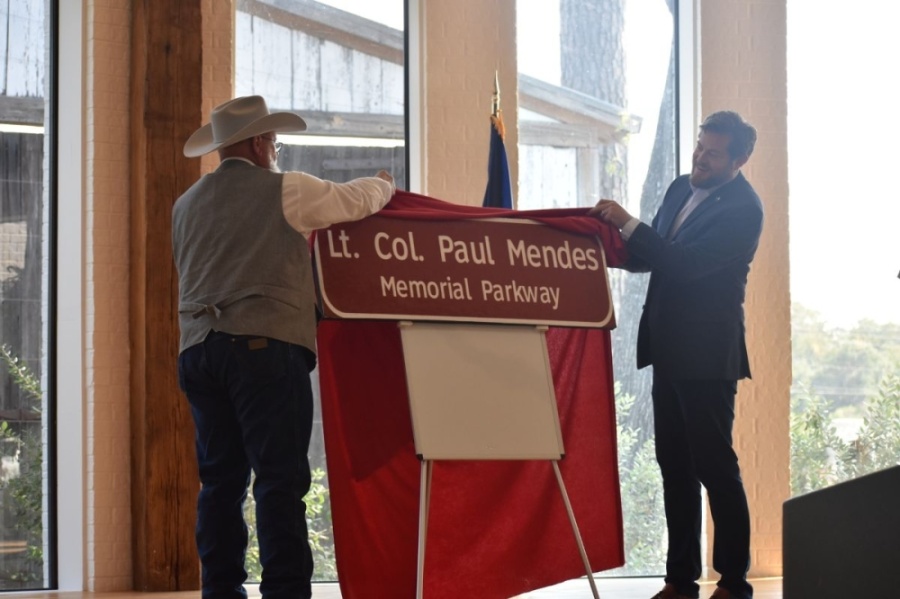 A section of Hwy. 249 which passes through Montgomery County was officially designated as the Lt. Col. Paul P. Mendes Memorial Parkway. Julianna Washburn Community Impact